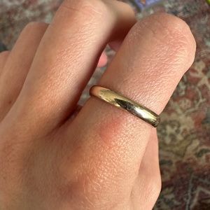 14k gold simple stacker band sz 8
